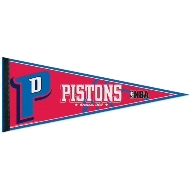 Banderín clásico de los Detroit Pistons, en cartulina de 12" x 30"