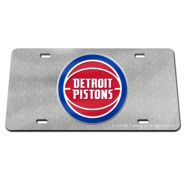 Matrícula acrílica especial con brillo de los Detroit Pistons