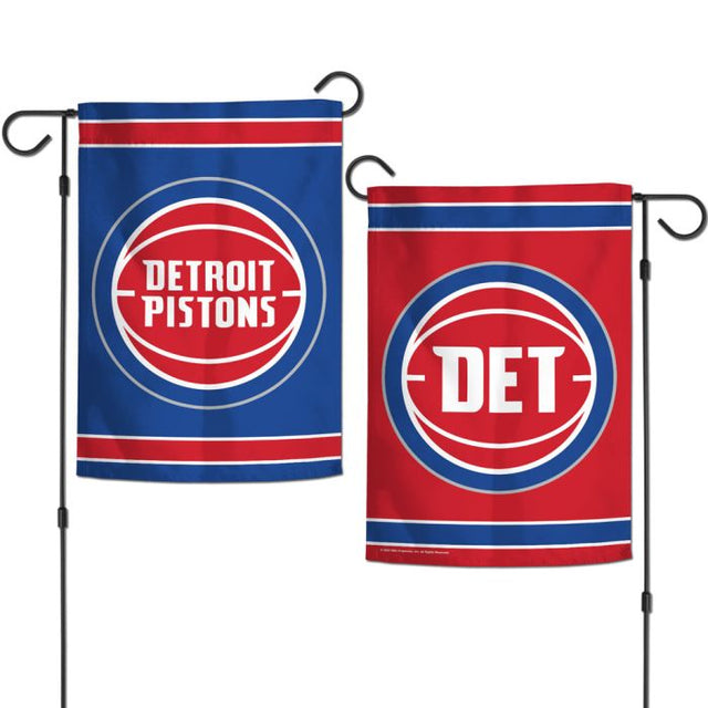 Banderas de jardín de los Detroit Pistons, de 2 lados, 12,5" x 18"