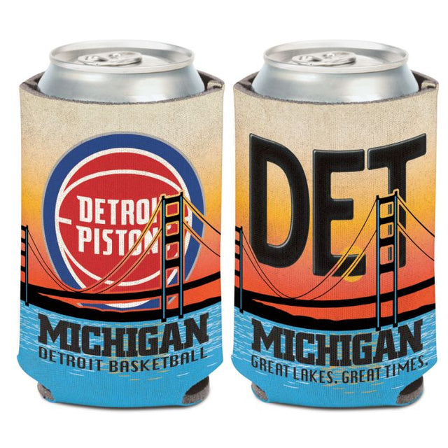Enfriador de lata con placa de matrícula de Detroit Pistons de 12 oz.