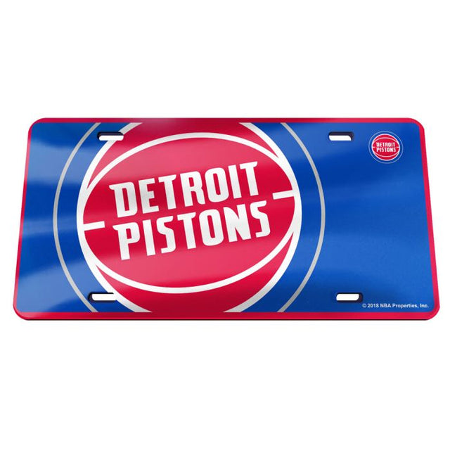 Matrícula especial acrílica MEGA de los Detroit Pistons