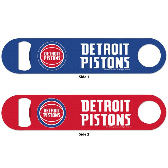 Abridor de botellas de metal de los Detroit Pistons de 2 lados