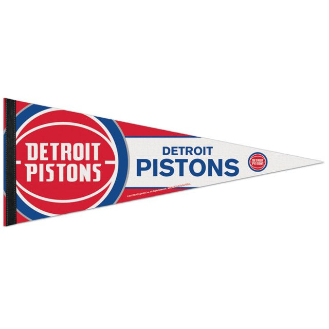 Banderín premium de los Detroit Pistons de 12" x 30"