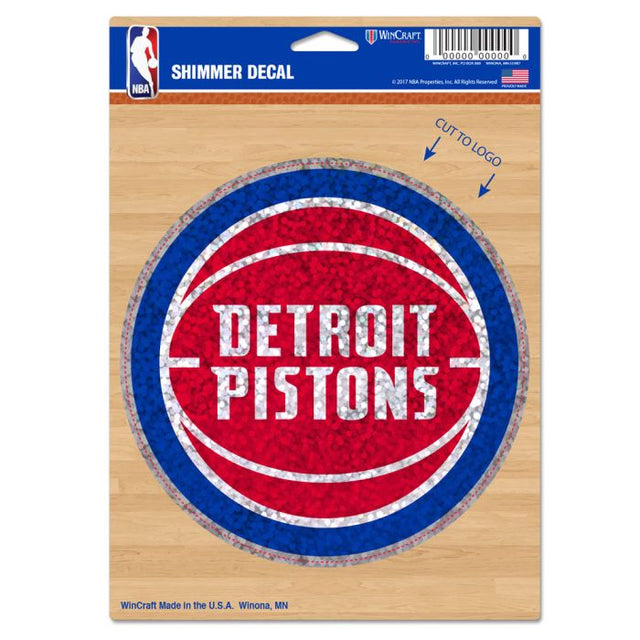 Calcomanías brillantes de los Detroit Pistons de 5" x 7"