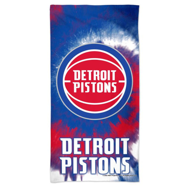 Detroit Pistons TDYE Spectra Beach Towel 30" x 60"