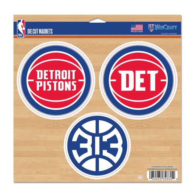 Imán de vinilo de los Detroit Pistons de 11" x 11"