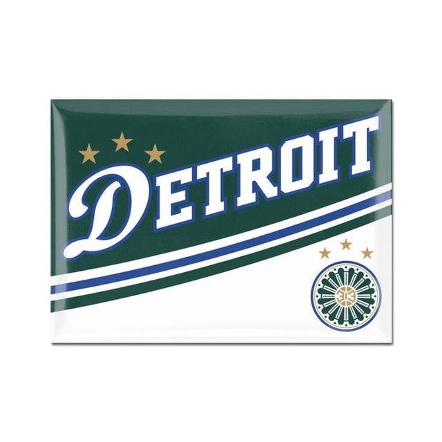 Imán de metal de la ciudad de Detroit Pistons de 2,5" x 3,5"