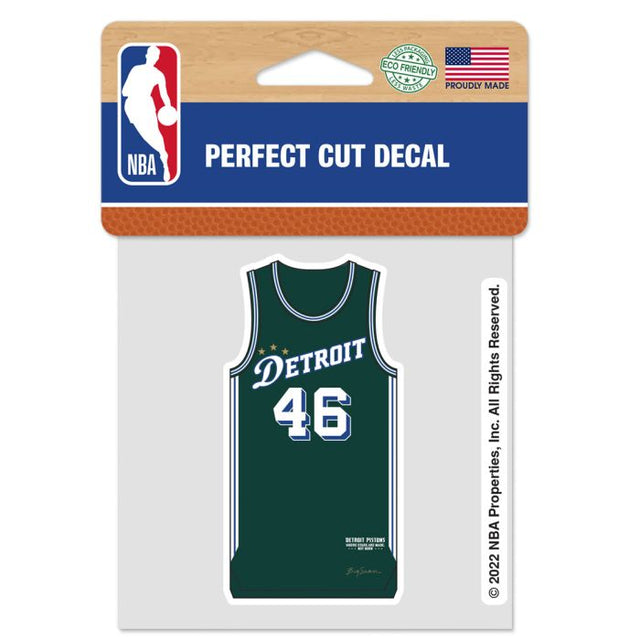 Calcomanía de color de corte perfecto de la ciudad de Detroit Pistons de 4" x 4"
