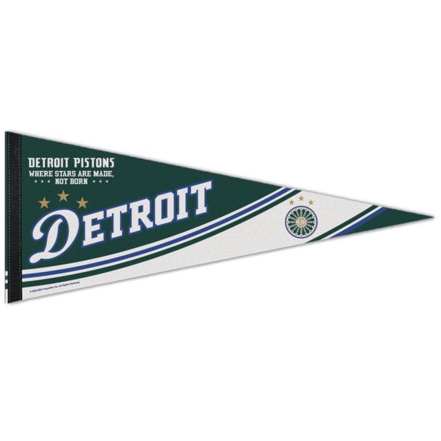 Banderín de ciudad de los Detroit Pistons de 12" x 30"