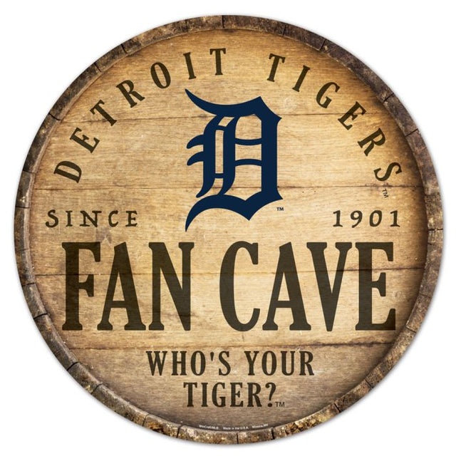 Detroit Tigers Wood Sign 14" Rnd