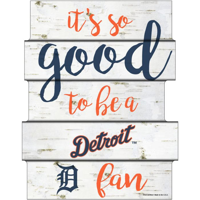 Detroit Tigers birch Wood Sign 11"X14"