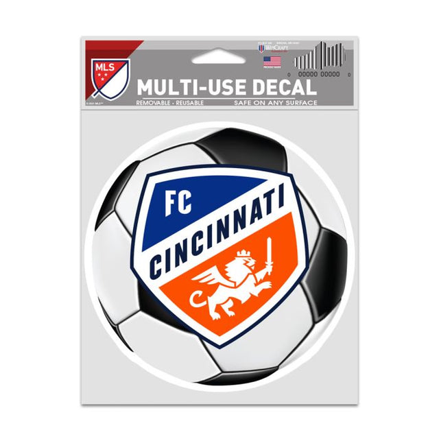 Calcomanías para fanáticos del FC Cincinnati BALL de 3,75" x 5"