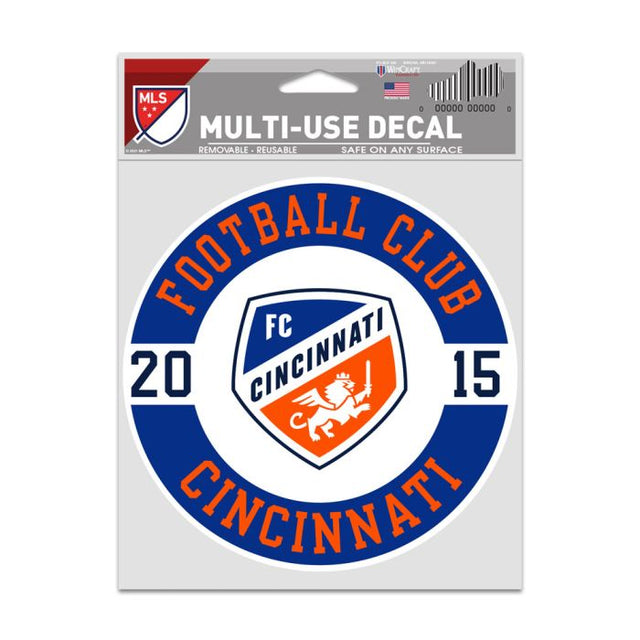 Calcomanías para fanáticos del FC Cincinnati PATCH de 3,75" x 5"