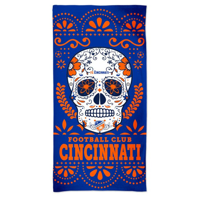 FC Cincinnati SUGAR SKULL Spectra Beach Towel 30" x 60"