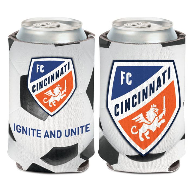Enfriador de lata con forma de balón de fútbol del FC Cincinnati, 12 oz.