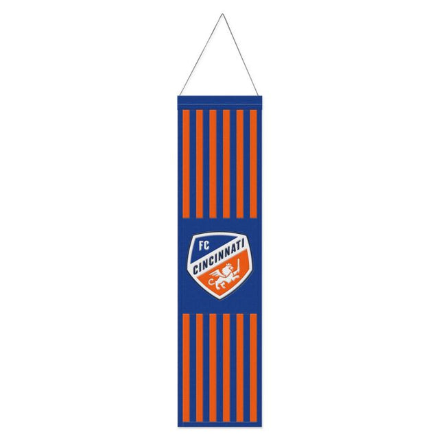 Bandera de lana del FC Cincinnati de 20 x 81 cm