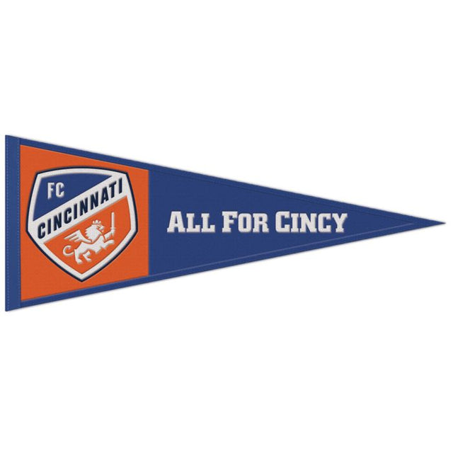 Banderín de lana del FC Cincinnati de 13" x 32"