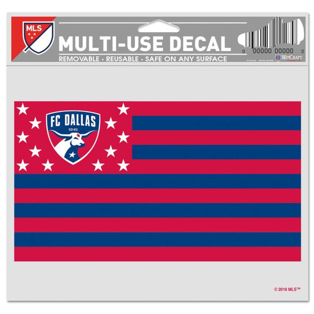 FC Dallas / Patriotic Americana Multi-Use Decal -Clear Bckrgd 5" x 6"