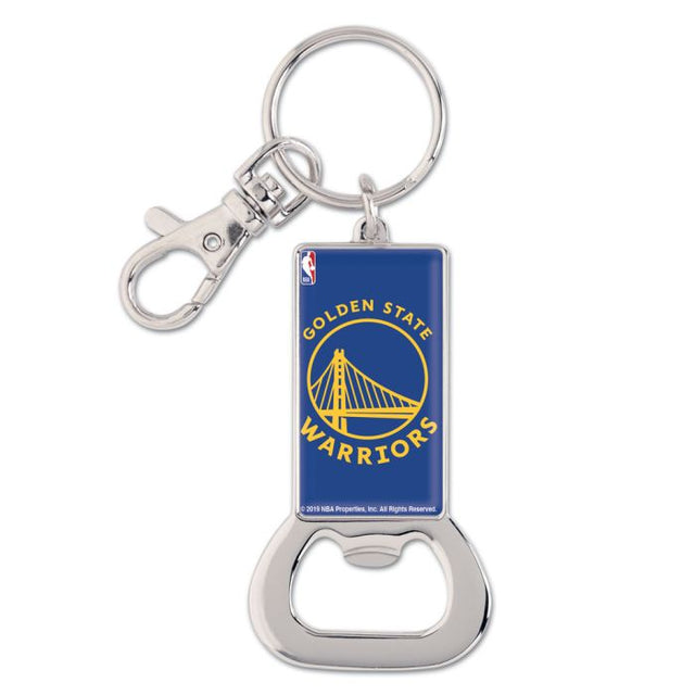 Llavero con abrebotellas de los Golden State Warriors RECTANGULAR