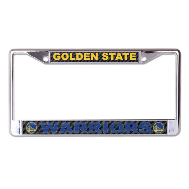 Golden State Warriors CARBON Lic Plt Frame S/L Printed