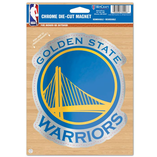 Golden State Warriors Chrome Magnet 6.25 x 9