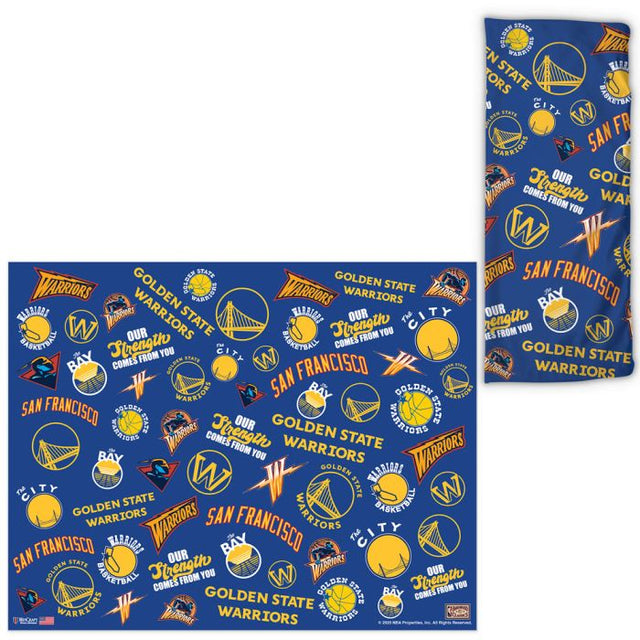 Golden State Warriors / Hardwoods Scatter Print Fan Wraps