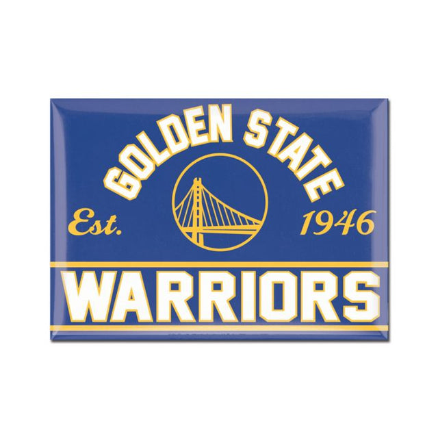 Imán de metal de los Golden State Warriors de 2,5" x 3,5"