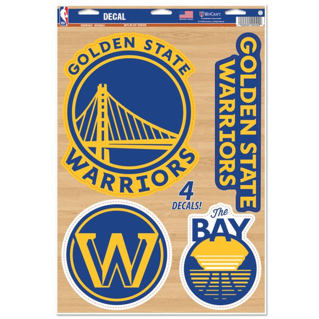 Calcomanía multiusos de los Golden State Warriors, 11" x 17"