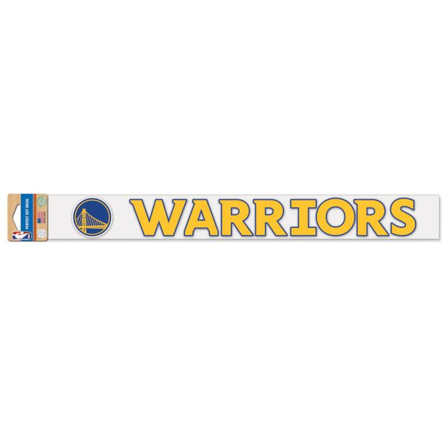 Calcomanías de corte perfecto de los Golden State Warriors, 2" x 17"