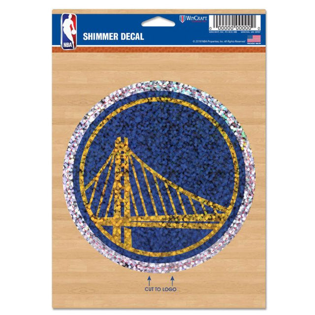 Golden State Warriors Shimmer Decals 5" x 7"