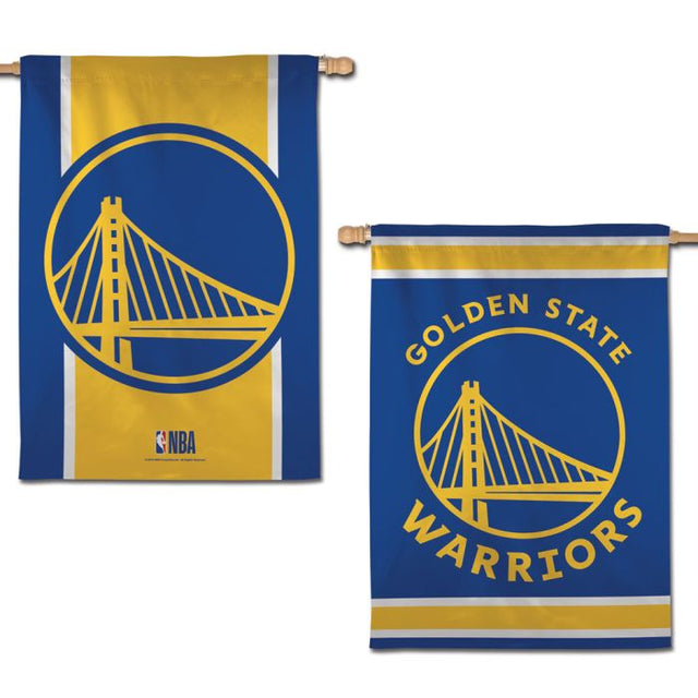 Bandera vertical de los Golden State Warriors de 2 lados, 28" x 40"