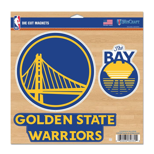 Imán de vinilo de los Golden State Warriors de 11" x 11"