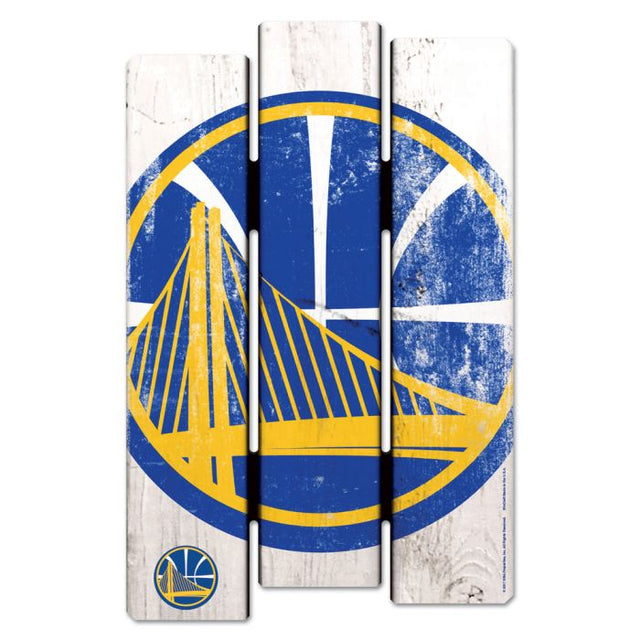 Letrero de madera para valla de los Golden State Warriors