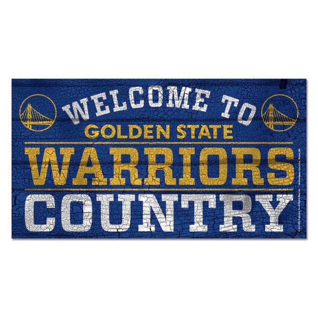 Letrero de madera de los Golden State Warriors, 13" x 24", 1/4" de grosor