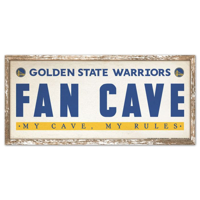 Golden State Warriors Wood Sign 8" x 17"