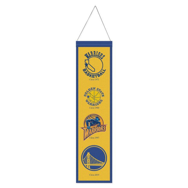 Golden State Warriors Wool Banner 8" x 32"
