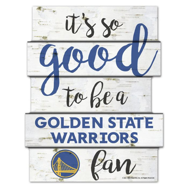 Golden State Warriors birch Wood Sign 11"X14"