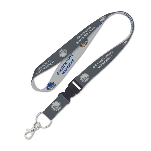 Golden State Warriors charcoal Lanyard w/detachable buckle 1"