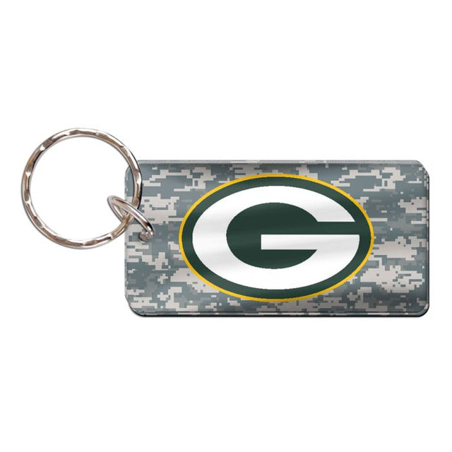 Llavero rectangular con estampado de camuflaje de los Green Bay Packers
