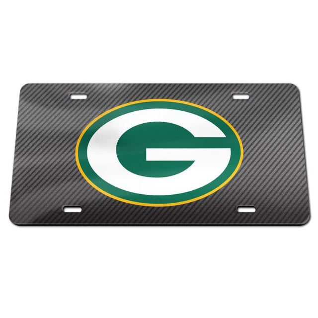 Placas de matrícula clásicas de acrílico de carbono de los Green Bay Packers