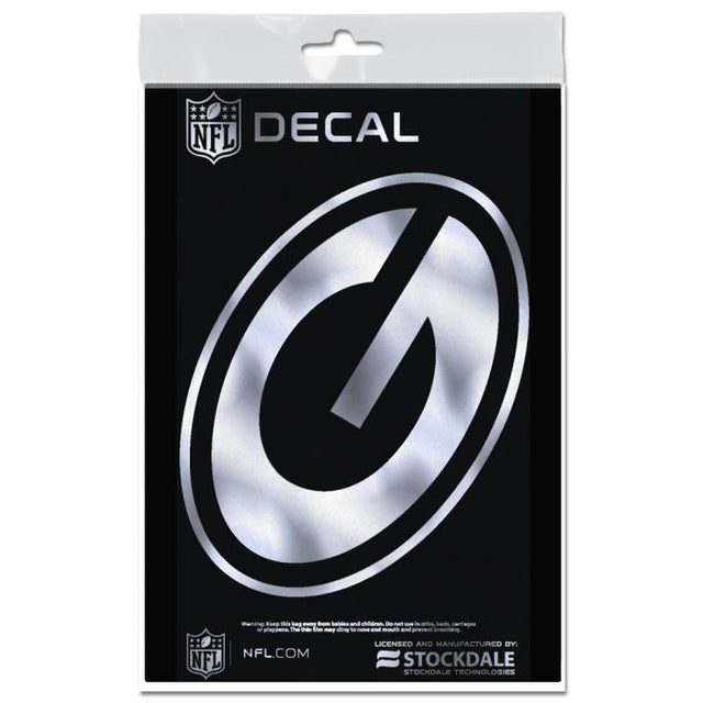 Calcomanía metálica de los Green Bay Packers de 3" x 5"