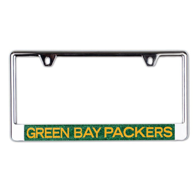 Marco con licencia de Green Bay Packers con fondo brillante y metalizado