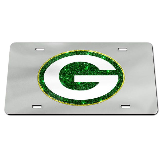 Placas de matrícula clásicas de acrílico con el logotipo BRILLO de los Green Bay Packers