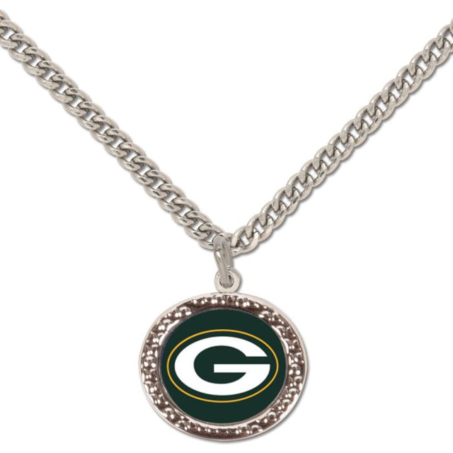 Green Bay Packers Necklace w/Charm Jewelry Card