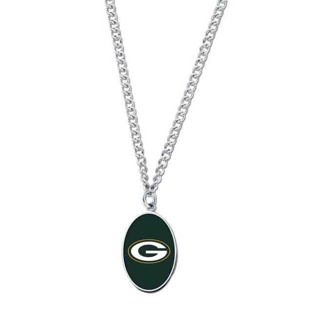 Green Bay Packers Necklace w/Charm Jewelry Card