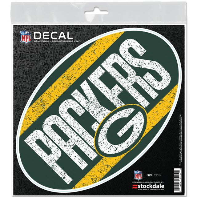 绿湾包装工队复古全表面贴花 6 英寸 x 6 英寸