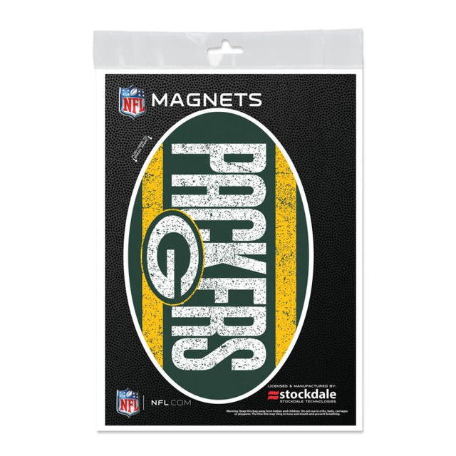 Imanes para exteriores de los Green Bay Packers, estilo vintage, de 5" x 7"