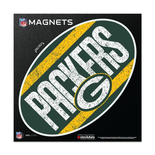Imanes para exteriores de los Green Bay Packers, estilo vintage, de 6" x 6"