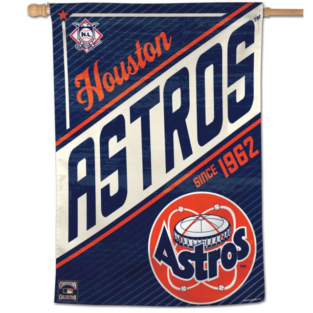 Bandera vertical de los Houston Astros/Cooperstown de Cooperstown, 28" x 40"