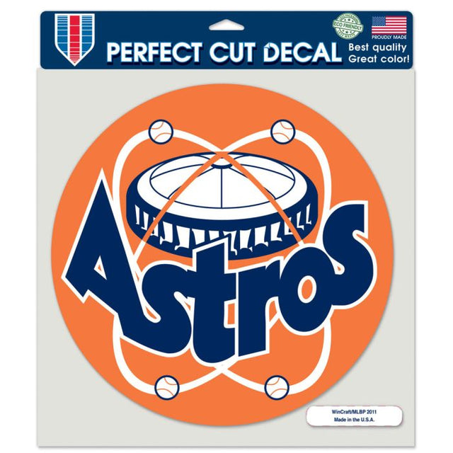 Calcomanía de color de corte perfecto de los Houston Astros/Cooperstown de 8" x 8"